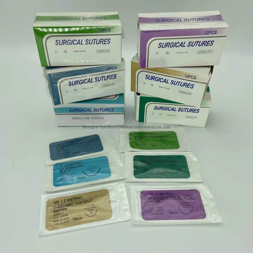 Provided CE&ISO Medical Disposables Surgical Suture PGA/Pdo/Chromic/Pgla/Pgcl/Pgar