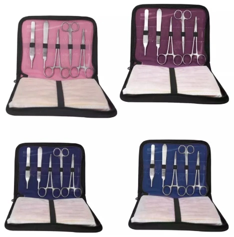 Medical Surgical Training Suture Practice Kit Pouch with 5 Tools & Pad