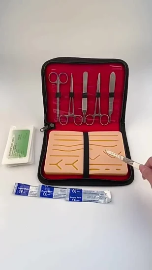Dental Naht Pad Dental Naht Modek Kit Zahnfleisch Naht Praxis Kit mit Tasche 5 werkzeuge Dental Chirurgische Ausbildung