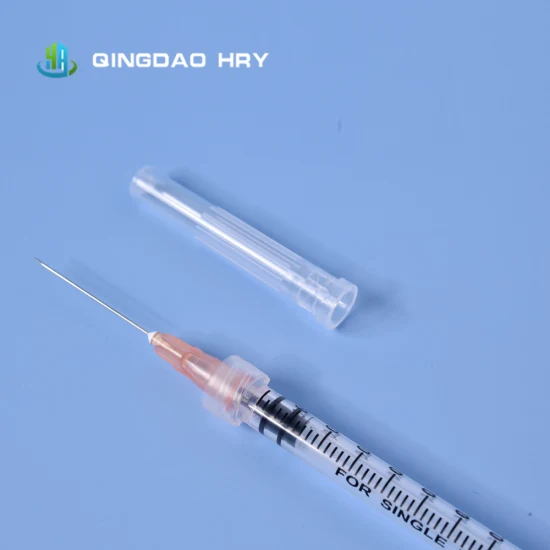 Bereiter Vorrat an 1 ml 3 ml medizinischen Einweg-Luer/Slip-Lock-Injektionsspritzen für die Veterinärmedizin mit Nadel