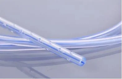 Silikon-Drainageschlauch für chirurgische Instrumente, rund, perforiert